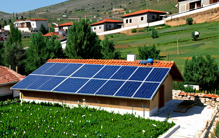 Energy Storage System in a Turkish Village**

"Solar panels on rooftops of a traditional Turkish village house, with visible energy storage units inside, daytime, clear sky, showcasing efficient and sustainable energy, fully clothed residents tending to a garden nearby, appropriate content, safe for work, perfect anatomy, natural proportions, professional, family-friendly"

**