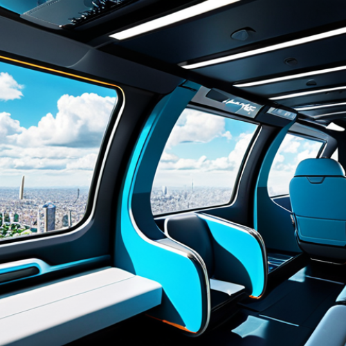 **

A futuristic cityscape with flying taxis in the sky. The taxis are modern and sleek, fully clothed passengers visible inside through clear windows. The scene is during the daytime, with a bright blue sky and fluffy clouds. Below, the city streets are bustling with people going about their day, all appropriately dressed. safe for work, appropriate content, fully clothed, professional, perfect anatomy, correct proportions, natural pose, high quality.

**